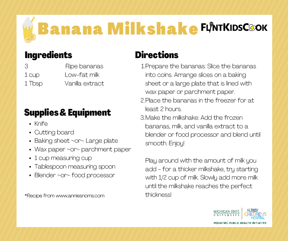 Banana Milkshake Recipe