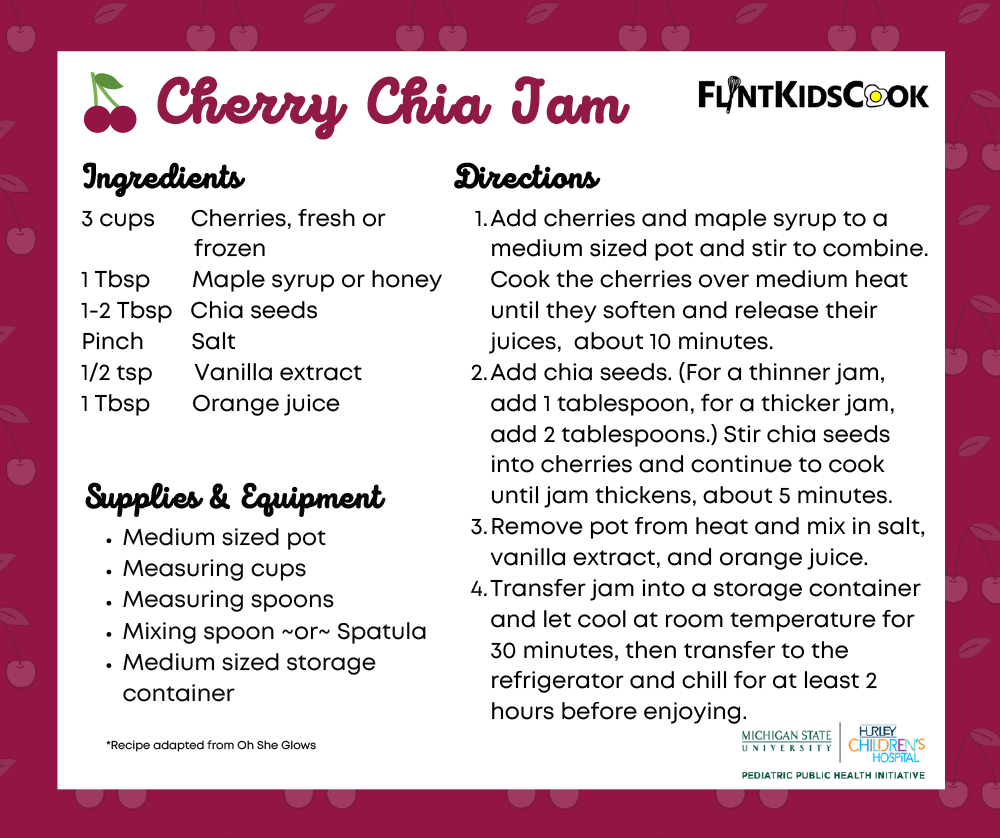 Cherry Chia Jam Recipe